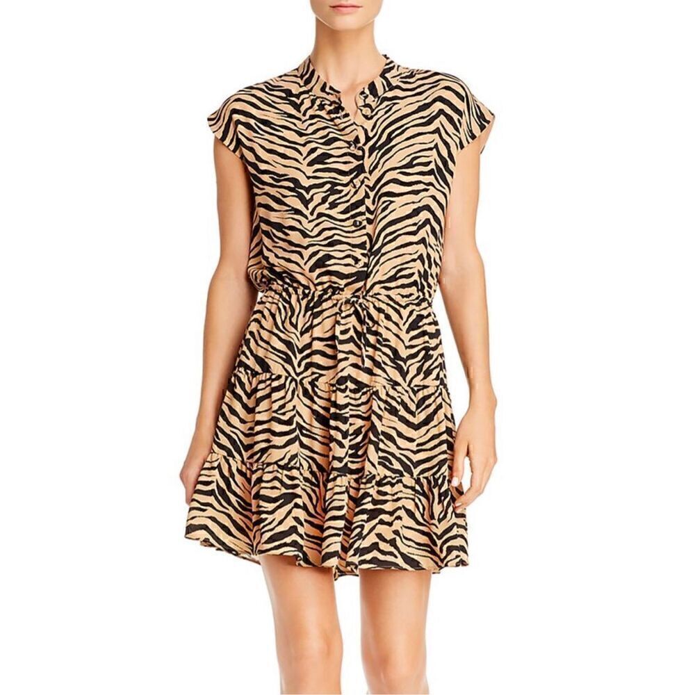 Zebra Print Short Sleeve Dress